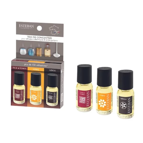TRIO DE CONCENTRADOS DE PERFUME (Teck & tonka, Ambre y Néroli)
